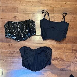 Bundle: Black Bustier Tops